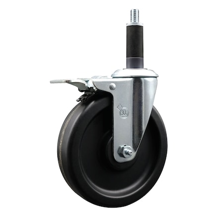 Service Caster 6'' Phenolic Swivel 1'' Expanding Stem Caster Total Lock Brake SCC-EXTTL20S615-PHS-1